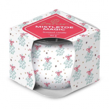Emocio Sklo Dekor 70x62 mm Mistletoe Magic - Snowflake, vonná sviečka 