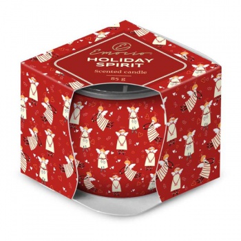Emocio Sklo Dekor 70x62 mm Holiday Spirit - Cookie and Cream, vonná sviečka 