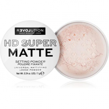 DARČEK: Revolution Relove HD Super Matte transparentný fixačný púder s matným efektom odtieň Transparent 7 g 