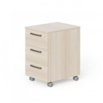 Kontajner mobilný 3 zásuvky Lenza Wels, 40,8x63,3x50,4cm, agát svetlý 