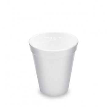 Pohár termo biely z penového PS 200 ml priemer 80mm 25ks 