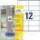 Etikety univerzálne 105x48mm Avery A4, silne lepivé 20 hárkov 