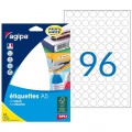 Etikety kruhové 15mm Agipa A5 biele 