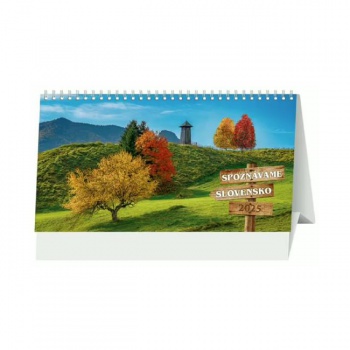 Stolový kalendár riadkový 28 x 15 cm - Spoznávame Slovensko 2026 