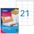 Etikety laser 70x42mm Agipa A4 100 hárkov 