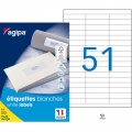 Etikety univerzálne 70x16,9mm Agipa A4 100 hárkov 