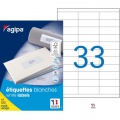 Etikety univerzálne 70x25mm Agipa A4 100 hárkov 