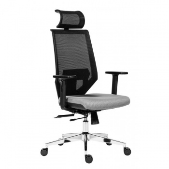 Kancelárska stolička Edge Net čierna so sivým sedákom 