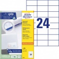 Etikety univerzálne 70x37mm Avery A4 100 hárkov 
