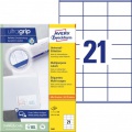 Etikety univerzálne 70x41mm Avery A4 100 hárkov 