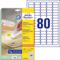 Etikety univerzálne odnímateľné 35,6x16,9mm Avery A4 25+5 hárkov 