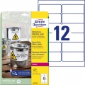 Etikety polyesterové veľmi odolné 99,1x42,3mm Avery A4 biele 20 hárkov 