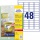 Etikety polyesterové veľmi odolné 45,7x21,2mm Avery A4 biele odnímateľné 20 hárkov 
