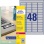 Etikety polyesterové veľmi odolné 45,7x21,2mm Avery A4 strieborné 20 hárkov 