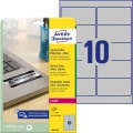 Etikety polyesterové veľmi odolné 96x50,8mm Avery A4 strieborné 20 hárkov 