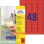 Etikety Avery odnímateľné 45,7x21,2 mm červené 