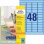 Etikety Avery odnímateľné 45,7x21,2 mm, modré 