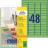 Etikety Avery odnímateľné 45,7x21,2 mm, zelené 