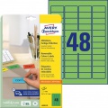 Etikety Avery odnímateľné 45,7x21,2 mm, zelené 