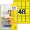 Etikety Avery odnímateľné 45,7x21,2 mm, žlté 