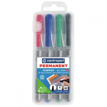 Sada permanentných popisovačov Centropen 2846/4S 