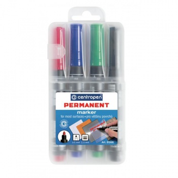 Sada permanentných popisovačov Centropen 8566/4S 