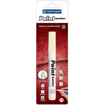 Lakový popisovač Centropen 9100 biely 