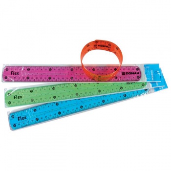 Pravítko 30 cm ohybné mix farieb modrá, oranžové, zelené, ružové 