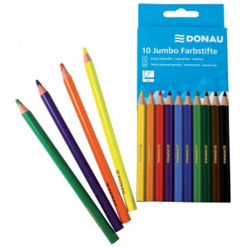 Farbičky DONAU Jumbo 10 farebné 