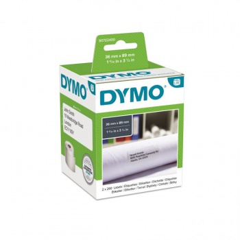 Samolepiace etikety Dymo LW 89x36mm adresné veľké biele 520ks 