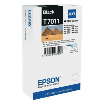 Atramentová náplň Epson T7011 black XXL C13T701140 pre WP4000/WP4500 (3.400 str.) 