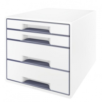 Zásuvkový box Leitz WOW so 4 zásuvkami sivý 