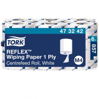 Papierové utierky v rolke 1-vrstv. TORK Reflex biele M4, návin 300 m (6 ks) 