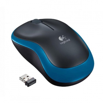 Myš Logitech M185 modrá, bezdrôtová, optická 