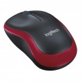 Myš Logitech M185 červená, bezdrôtová, optická 