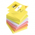 Samolepiaci Z-bloček Post-it, 76x76 mm, neónové farby, 6 bločkov po 100 lístkov 