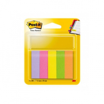 Záložky Post-it papierové, 15x50 mm 