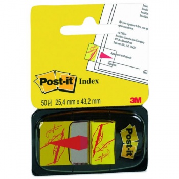 Záložky Post-it Index široké 25,4x43,2 `podpis` 