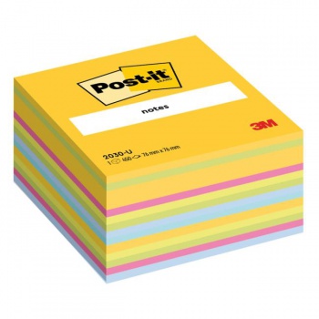Samolepiaci bloček Post-it, 76x76 mm, mix farieb 