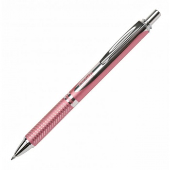 Gélový roller Pentel Energel Steel, ružový 