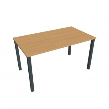 Pracovný stôl Uni, 140x75,5x80 cm, buk/čierna 