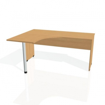 Pracovný stôl Gate, ergo, pravý, 160x75,5x120 cm, buk/buk 