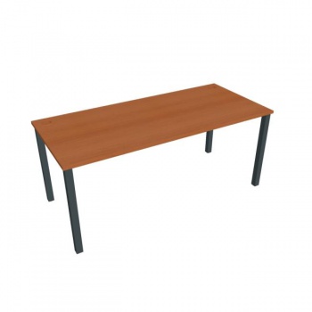 Pracovný stôl Uni, 180x75,5x80 cm, čerešňa/čierna 