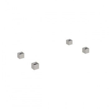 Rektifikačné nožičky, kovové, 6x6 cm, 4 ks 