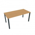 Rokovací stôl Uni, 160x75,5x80 cm, buk/čierna 