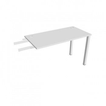 Pracovný stôl Uni, reťaziaci, 120x75,5x60 cm, biela/biela 