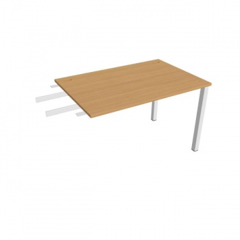 Pracovný stôl Uni, reťaziaci, 120x75,5x80 cm, buk/biela 