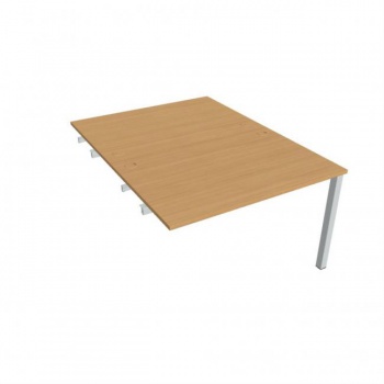 Pracovný stôl Uni k pozdĺ. reťazeniu, 120x75,5x160 cm, buk/sivá 