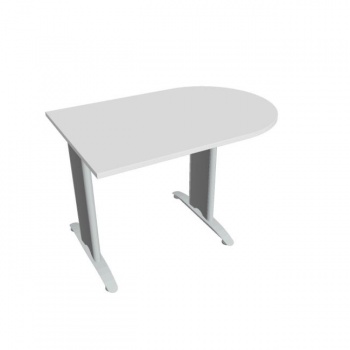 Doplnkový stôl Flex, 120x75,5x80 cm, biela/kov 