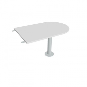 Doplnkový stôl Flex, 120x75,5x80 cm, biela/kov 